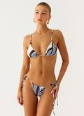 Ryland Bead Bikini Top - Purple Stripe