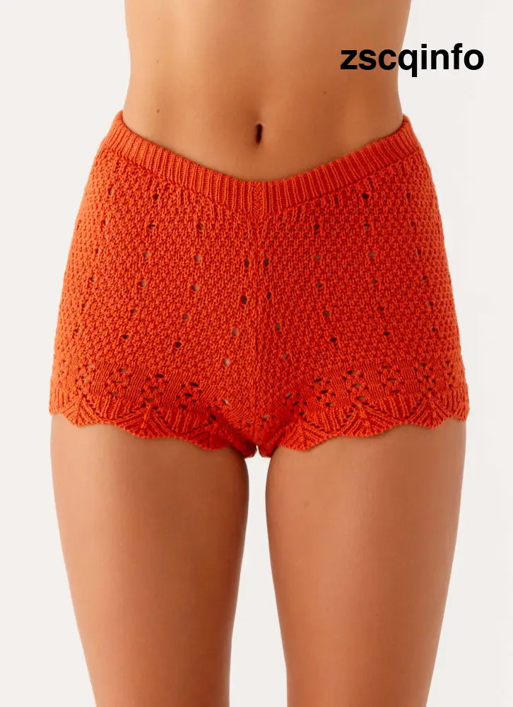 Oakley Low Rise Mini Shorts - Orange