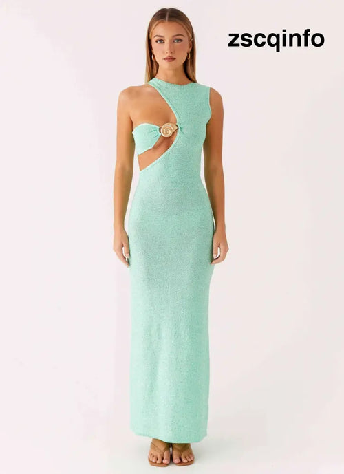Offshore Knit Maxi Dress - Pastel Green
