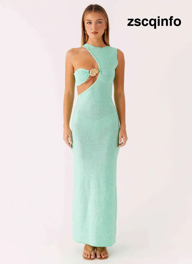 Offshore Knit Maxi Dress - Pastel Green