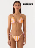 On The Go Bikini Bottoms - Orange Stripe