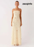 Orelli Shell Sequin Knit Maxi Dress - Ivory