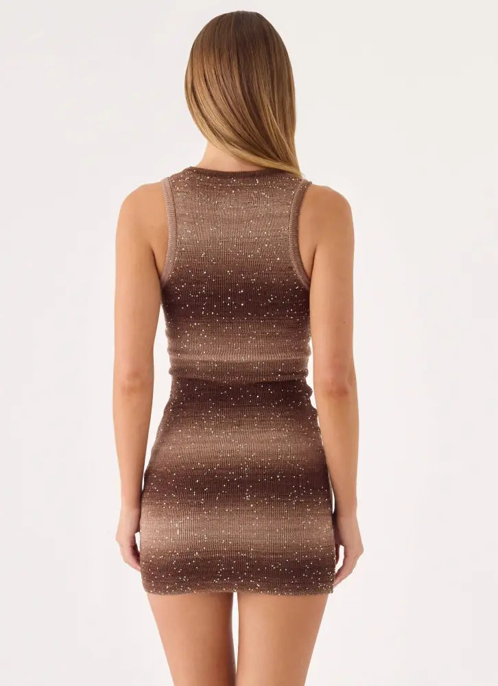 Pirella Knit Mini Dress - Chocolate Ombre