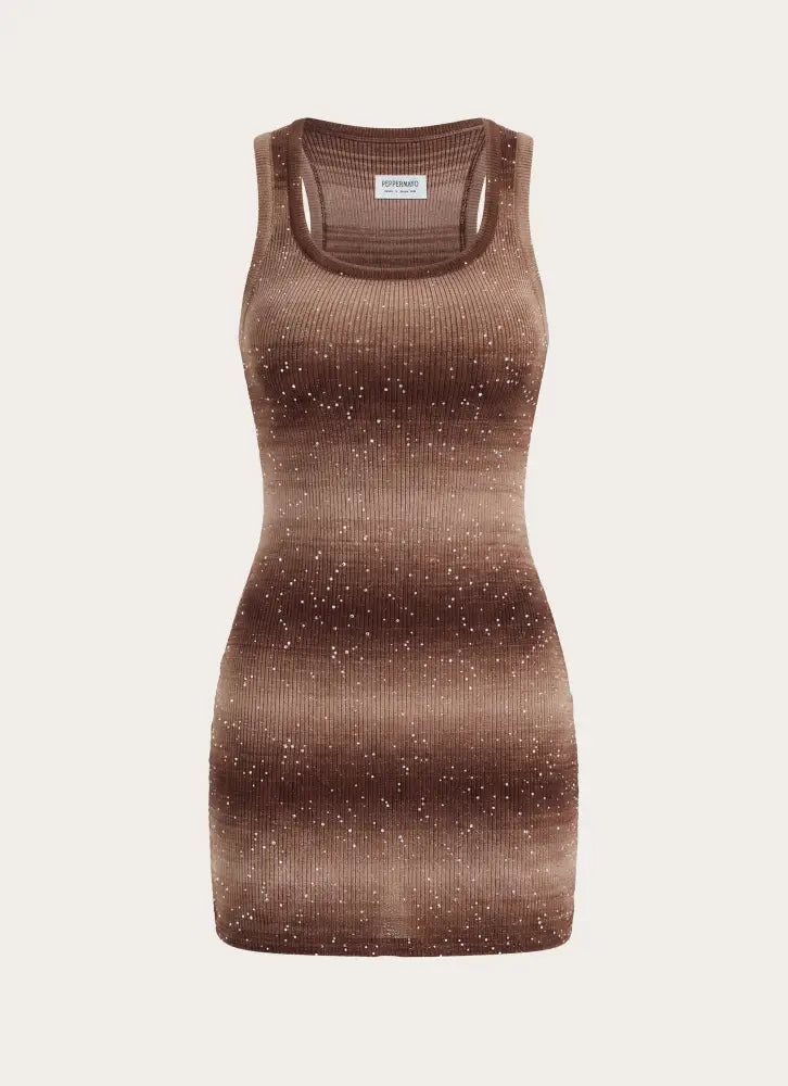 Pirella Knit Mini Dress - Chocolate Ombre