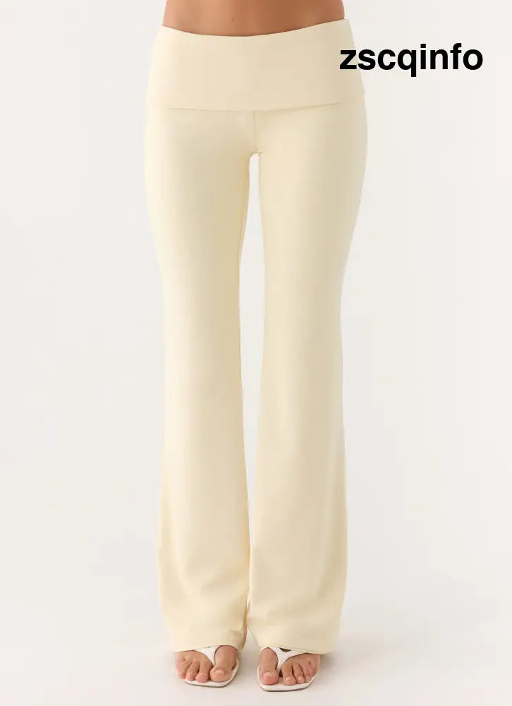 Renae Low Rise Pants - Baby Yellow