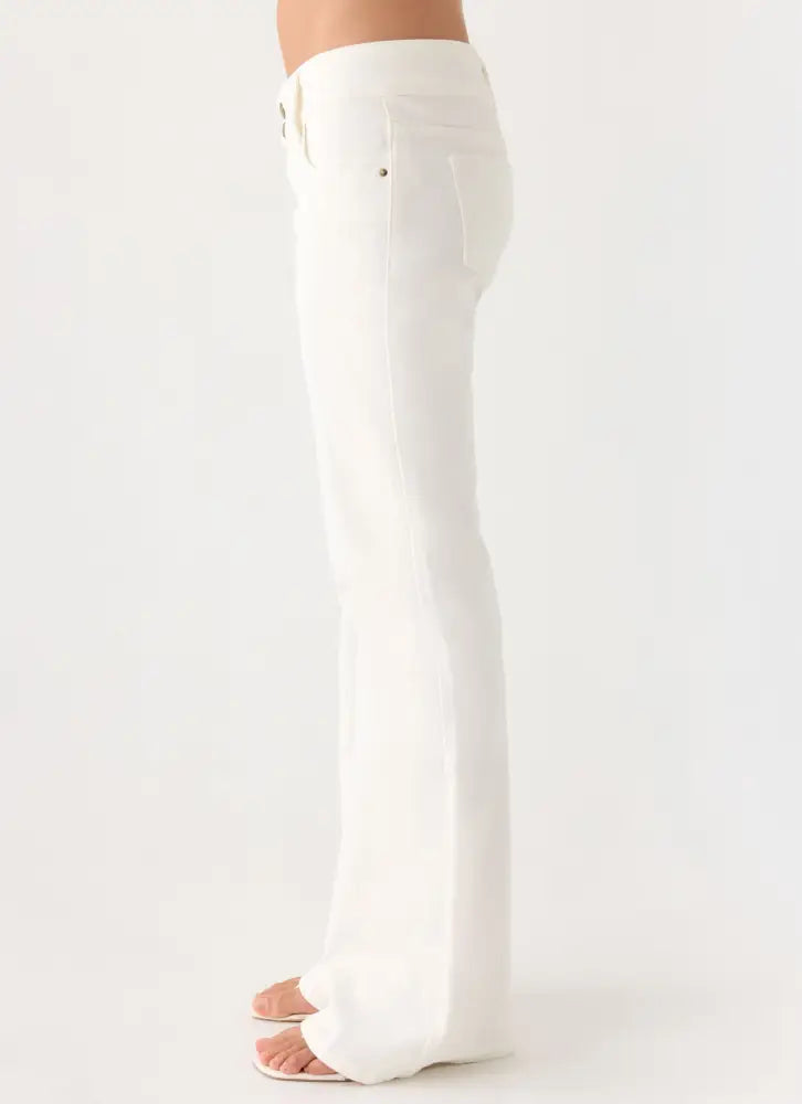 Robbie Super Low Denim Jeans - White